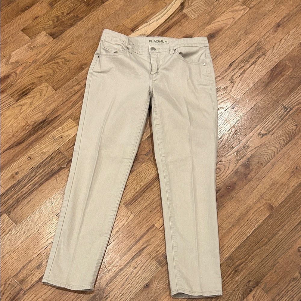 Chico's Platinum Straight Leg Jeans in Cream - Picture 1 of 4